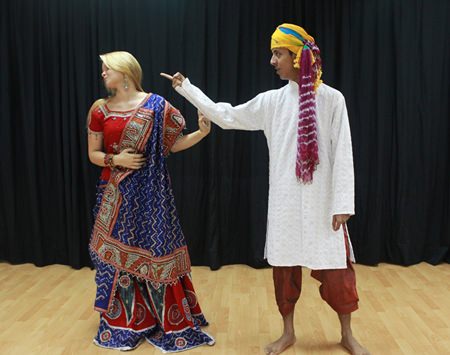 Get out of here! Students rehearsing for their next big performance.