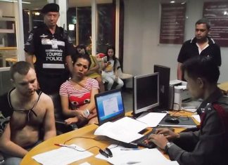 Vladimir Bodrov (seated left) smacked Thirayut Thongphiromsanti (seated right) in the nose when he found out the latter wasn’t what he/she appeared to be.