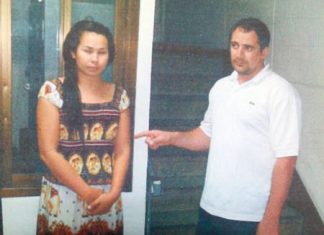 Evengy Gerasimenko (right) identifies Kiattisak Phaphakdee (left) as the transvestite that drugged and robbed him.