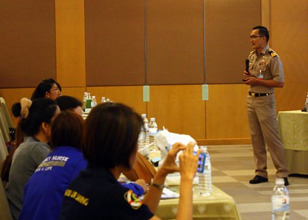 Speakers from the Royal Thai Navy’s Medical Affairs Department covered pre-hospital management and nursing management when responding to marine accidents.