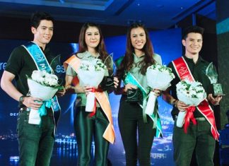 (L to R) Thonabun Therdtraisorn will represent the “more business” promotions; Pinicha Kijkasempongsa will handle the “more life” duties; Chawanya Thanomwong won the bid for the “more nature” ad; and Rachanont Srilabkhwa will be the spokesman for the “more color” ad.