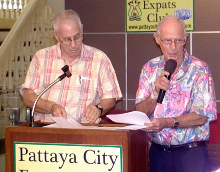 Board member Richard Smith advises members of the many activities in the Amari over the festive season.