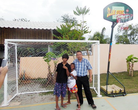 Khun Ja shows off some of the equipment.