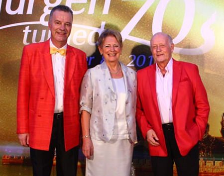 (From left) Ingo Raeuber, Ingeborg and Jurgen Schlag.