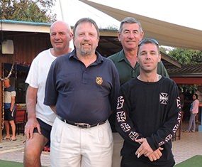 ‘Chopper’ leads the way at Pattana (From left) Steve Mann, Jon Kittilsen, Tim Knight & Jarod Braithwaite.