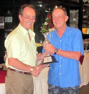 Chris Voller (right) shot a 2-day total of 145 to top Division 1.