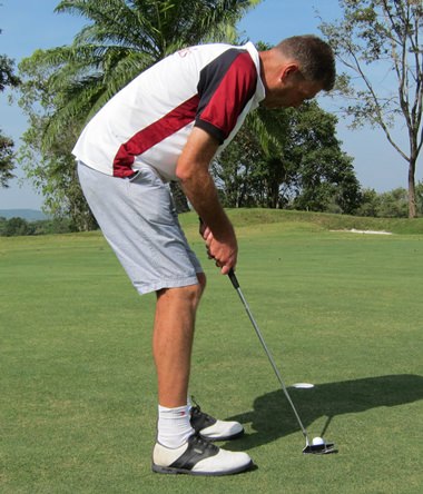 Concentration required on even the shortest putts.
