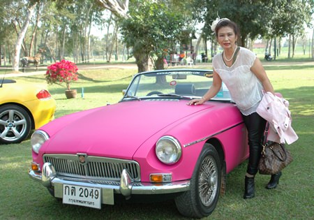 Even the cars got the pink treatment for this special day.