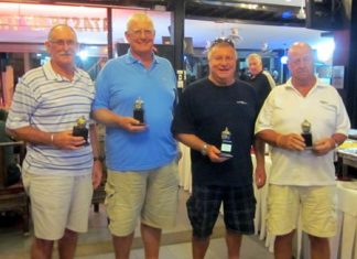 Division 2 winners: Mike Hill, Don Everett, John Wood and Terry Hodgkiss.