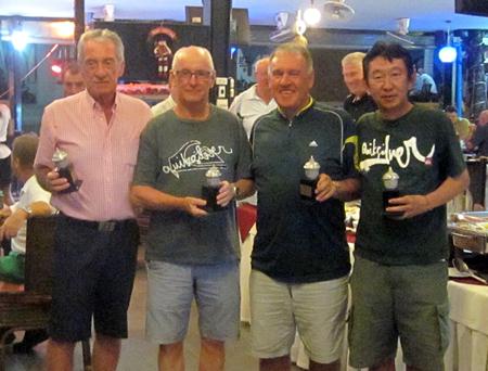 Division 1 runners-up: David Lehane, Larry Ang, Richard Bannister and Brian Talbot.