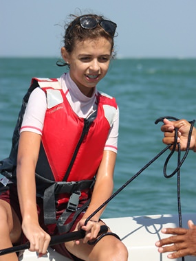 Regents’ student rises to the challenge and sails for the first time.