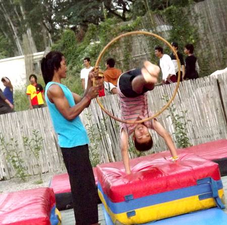 Students are amazed and inspired by such talent and creativity of the Phare Circus, Cambodia.