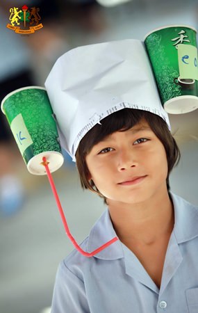 Hat’s amazing! A Primary student made his own eco-friendly hat.
