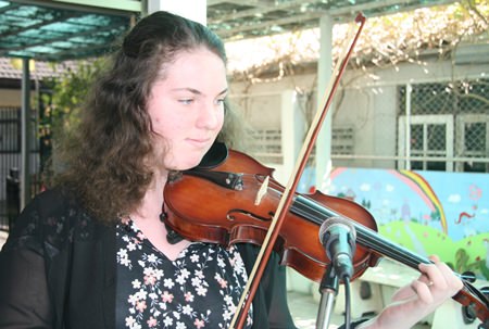 At the Day Care Center this young Australian student amazed the toddlers.
