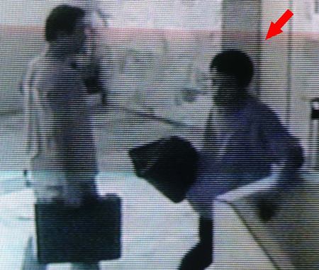 Security cameras caught the thief as he was rushing out of the building with the stolen property.