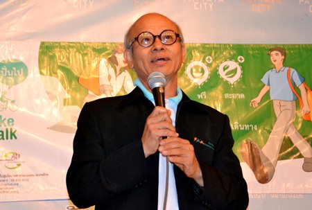 Thongchai Phansawat, president and founder of the Thai Cycling for Health Association, campaigns to raise awareness about daily bicycle use.