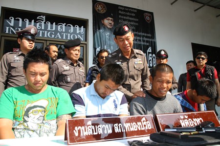 Police announce the quick arrest of 4 men accused of murder.