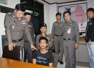 Prajak Masawang (seated) could face the death penalty for the gruesome murder of 2 young boys and their cousin / baby sitter.
