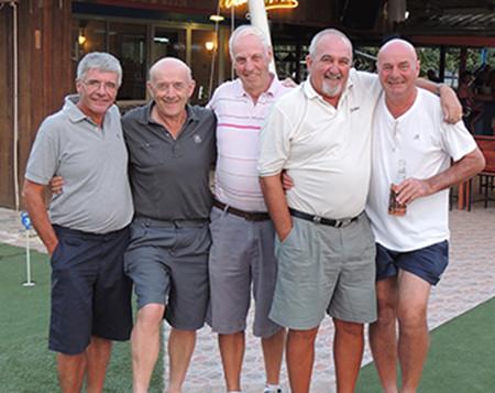 (From left): Michael Williams, Barnie Sheedy, David Davies, John Lawton and Steve Mann.