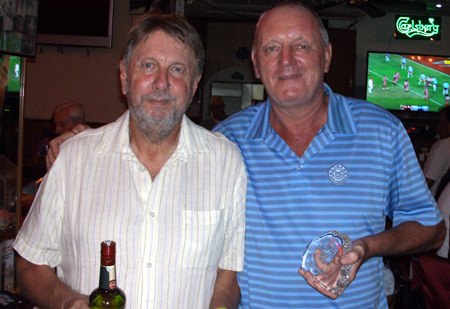 Medal winners - Peter LeNoury (left) with Bob Newell.