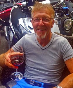 ‘Wild’ Bill Eyles relaxes al fresco back at The Golf Club.