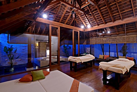 One of the beautiful spa villas.