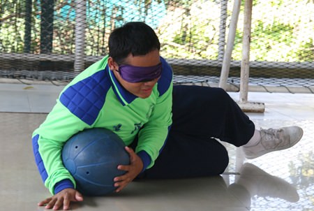 Goalball is one of the toughest games to play, but the Pattaya students play it very well.