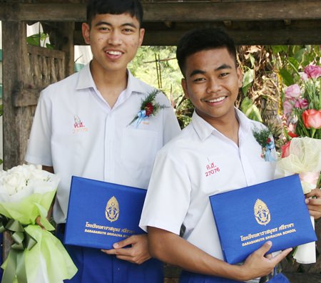 Ex, left, will go on to study Economics, while Leck will train to become a Physical Education teacher.