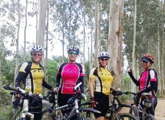Pattaya Adventure Cycling Expats (PACE) team - organisers of the Mubadala Petroleum Pattaya Family Bike Day 2014 - from left to right: Lisa Howell, Romayne McAlister, Karen Brent and Kelly Mitchell.