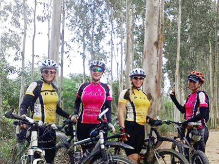 Pattaya Adventure Cycling Expats (PACE) team - organisers of the Mubadala Petroleum Pattaya Family Bike Day 2014 - from left to right: Lisa Howell, Romayne McAlister, Karen Brent and Kelly Mitchell.
