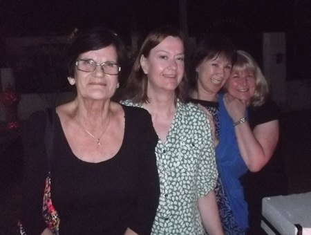 (L to R) Gisela de Wit, Helle Rantsen, Georgina Ong and Sue Tait enjoy PILC’s wine tasting evening, a delightful gathering of people having a lovely night out whilst generating funds for charity.