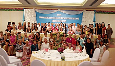 The Pattaya International Ladies Club 2014 governing committee and members.