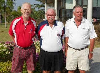 Kaj Aabling and Kjeld Ravn with Dave Richardson.