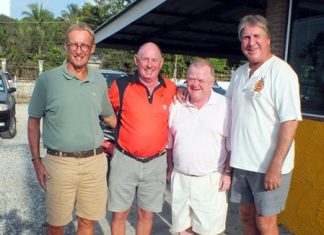 (Left-right): Willim Lasonder, Capt. Bob, Peter Ennis and Rosco Langloulant.