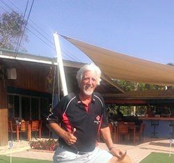 Jimmy Little, after a good day at Burapha.