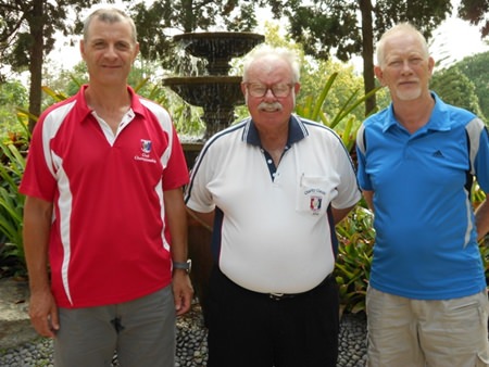 Richard Kubicki (left) and Kaj Aabling (right) with Dave Richardson.