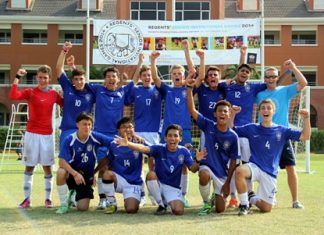 The victorious Regents boys’ football team.