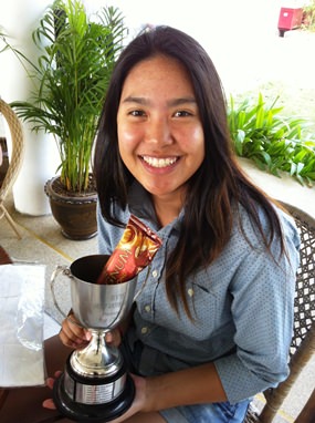 Kamolwan Chanyim was presented with a Magnum ice cream instead of the usual wine after winning the 31st Great Laser Island Race last month.