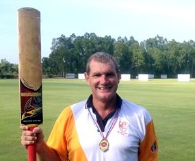 Man of the match Simon Philbrook.