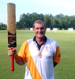 Man of the match Simon Philbrook.