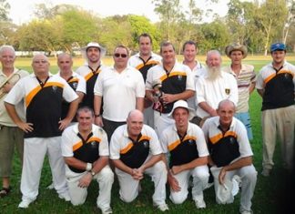 The Pattaya Cricket Club team in Chiang Mai.
