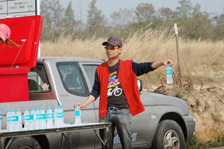 Organizers made sure there was water along the way.