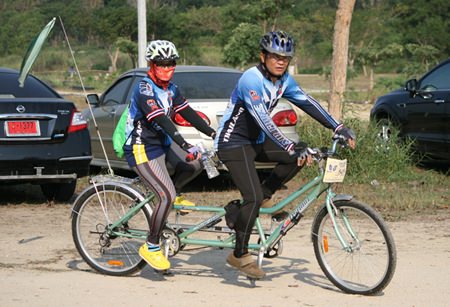Now there’s something you don’t see every day, a bicycle built for two.