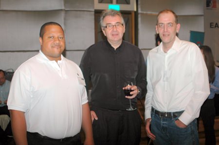 (L to R) Larry Jackson, Business Development Manager for Thyssen Krupp Elevators; Bruno Burbach, from Dupont Waterbeds Thailand, Pattaya; and Markus Klemm, LL.M., Managing Director of Asia LawWorks Co., Ltd.