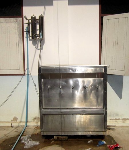 The old tank will be disposed of.