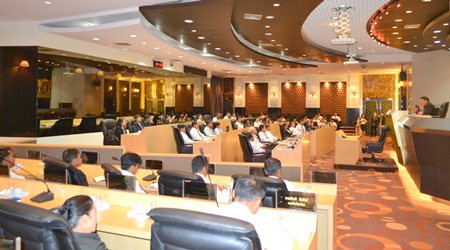 Visitors were given this view inside the workings of Pattaya City Hall.
