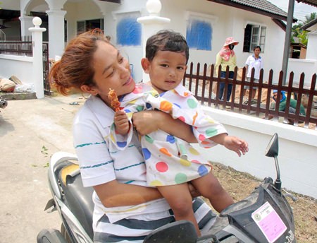 Finally, a distraught mother is reunited with her lost child.