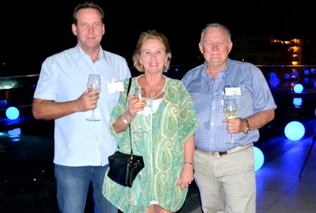 (L to R) Paul Birgan, Vicky Birgan and Ian Wegener, Marine Projects manager at Seismic Asia Pacific.