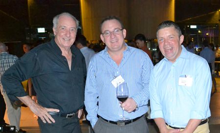 (L to R) Author Dr. Iain Corness, Mark Bowling, Associate Director Sales and Leasing for Colliers International, Pattaya and Paul Strachan, PMTV Productions Manager.