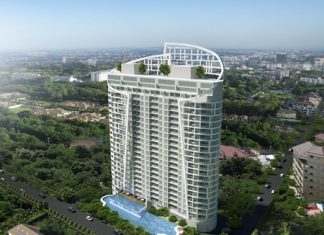 An artist’s rendering shows the Royal Tulip Suites Pattaya on soi 5 Pratamnak Hill.